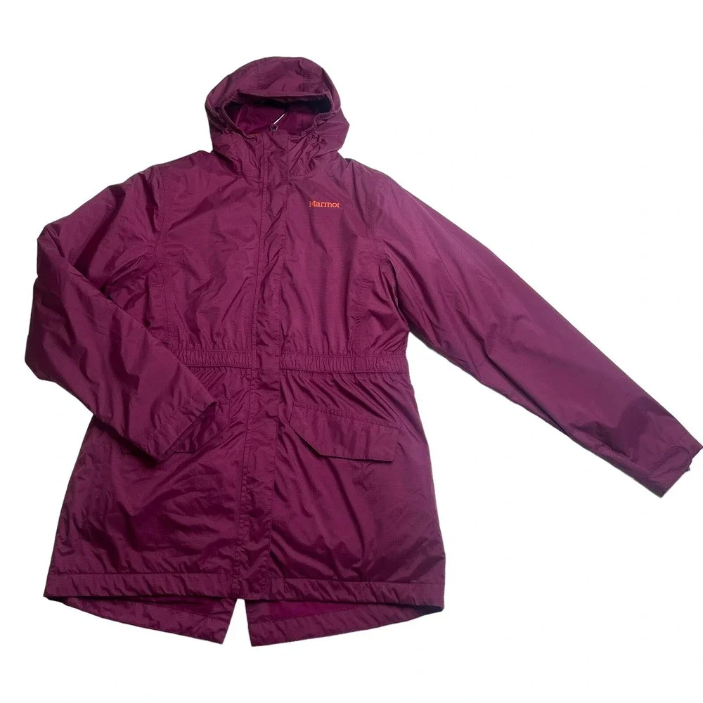 Marmot Girls Precip Eco Comp Ski Jacket Purple‎ Berry With Removable Fleece XL